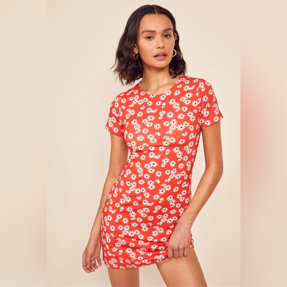 Reformation Inga dress * Red Floral Print * Small * Pre-Loved in great condition